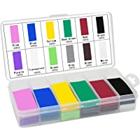 KEESIN 29.5mm Flat PVC Calor Tubo retractil Envoltura de la batería 12 Colores 300 Piezas para 18650 18500 Batería